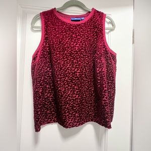 Apt 9 Sleeveless Velvet Leopard Print Top